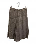 LIMI feuリミフゥ）の古着「リネンワイドハーフパンツ」｜ベージュ