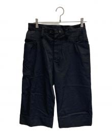 LIMI feu（リミフゥ）の古着「ウールブレンドハーフスラックス」｜ブラック