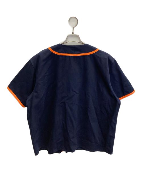 SUPREME（シュプリーム）Supreme (シュプリーム) ベースボールシャツ オレンジ×ネイビー サイズ:不明の古着・服飾アイテム
