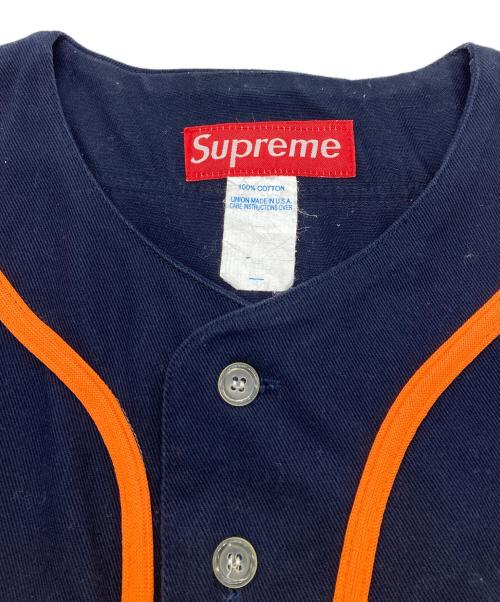 SUPREME（シュプリーム）Supreme (シュプリーム) ベースボールシャツ オレンジ×ネイビー サイズ:不明の古着・服飾アイテム