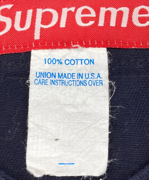 SUPREME（シュプリーム）Supreme (シュプリーム) ベースボールシャツ オレンジ×ネイビー サイズ:不明の古着・服飾アイテム