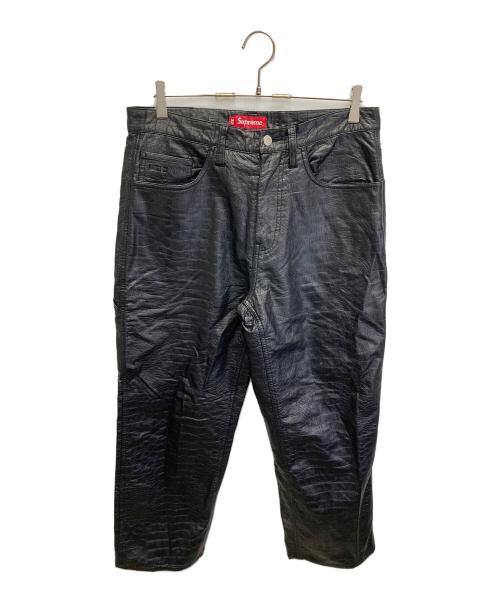 SUPREME（シュプリーム）Supreme (シュプリーム) 22SS Faux Croc Painter Pant ブラック サイズ:32の古着・服飾アイテム