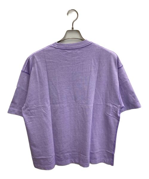 MAISON SPECIAL（メゾンスペシャル）MAISON SPECIAL (メゾンスペシャル) Logo Embroidery Prime-Over Pigment Crew Neck T-Shirt パープル サイズ:1の古着・服飾アイテム