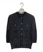 自由区ジユウク）の古着「洗えるテクスチャーコットンブレンドニットアウター」｜ブラック