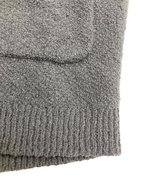 自由区（ジユウク）自由区 (ジユウク) 洗えるテクスチャーコットンブレンドニットアウター ブラック サイズ:38の古着・服飾アイテム