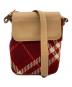 BURBERRY（バーバリー）の古着「チェックフラップショルダーバッグ」｜ベージュ×レッド