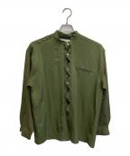 P.R.O.N.T.IPRONTI）の古着「変形切替デザイン ヴィンテージ シャツ」｜オリーブ