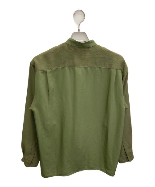 P.R.O.N.T.I（PRONTI）P.R.O.N.T.I (PRONTI) 変形切替デザイン ヴィンテージ シャツ オリーブ サイズ:Mの古着・服飾アイテム