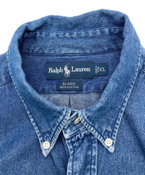 RALPH LAUREN（ラルフローレン）RALPH LAUREN (ラルフローレン) BLAIRE DENIM BD SHIRTS インディゴ サイズ:XLの古着・服飾アイテム