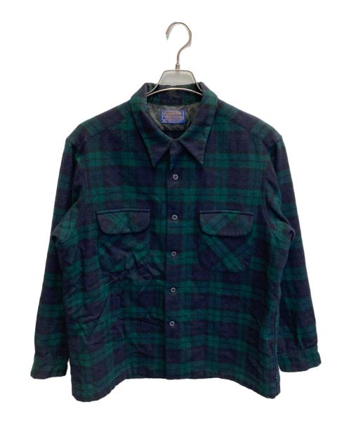 PENDLETON（ペンドルトン）PENDLETON (ペンドルトン) 70s～80s ウールチェックシャツ【USA製】 グリーン サイズ:XLの古着・服飾アイテム