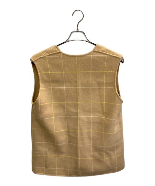 UNITED ARROWS（ユナイテッドアローズ）UNITED ARROWS (ユナイテッドアローズ) リバーシブル Vネック ベスト ベージュ サイズ:FREEの古着・服飾アイテム