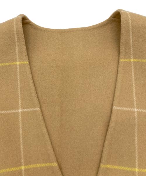 UNITED ARROWS（ユナイテッドアローズ）UNITED ARROWS (ユナイテッドアローズ) リバーシブル Vネック ベスト ベージュ サイズ:FREEの古着・服飾アイテム