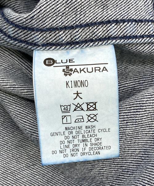 BLUE SAKURA（ブルーサクラ）BLUE SAKURA (ブルーサクラ) DENIM KIMONO JACKET インディゴ サイズ:大　の古着・服飾アイテム