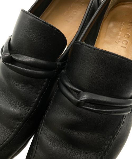 GUCCI（グッチ）GUCCI (グッチ) レザーローファー ブラック サイズ:８1/2の古着・服飾アイテム