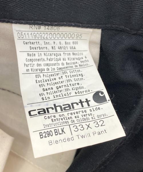 CarHartt（カーハート）CarHartt (カーハート) ツイルワークパンツ ブラック サイズ:33×32の古着・服飾アイテム