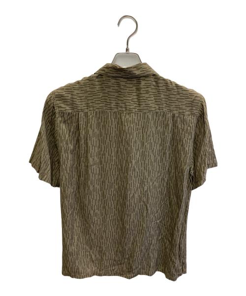 HOUSTON（ヒューストン）HOUSTON (ヒューストン) 総柄レーヨンシャツ グリーン サイズ:Mの古着・服飾アイテム