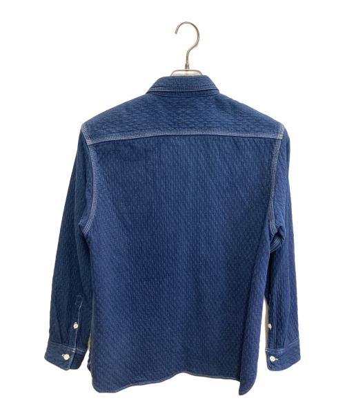 HOUSTON（ヒューストン）HOUSTON (ヒューストン) INDIGO DOUBLE CLOTH SHIRT インディゴ サイズ:Lの古着・服飾アイテム