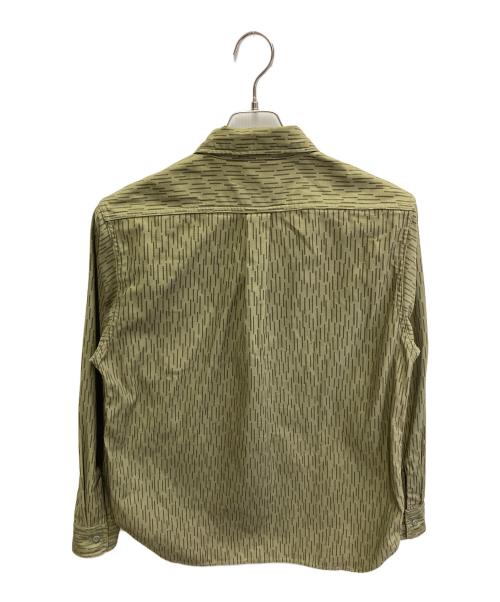 HOUSTON（ヒューストン）HOUSTON (ヒューストン) レインドロップカモシャツ グリーン サイズ:Lの古着・服飾アイテム