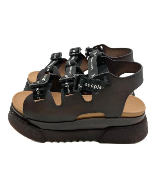 beautiful people（ビューティフルピープル）beautiful people (ビューティフルピープル) UNITED TOKYO (ユナイテッドトーキョー) コラボクリアソールサンダル ブラック サイズ:3の古着・服飾アイテム