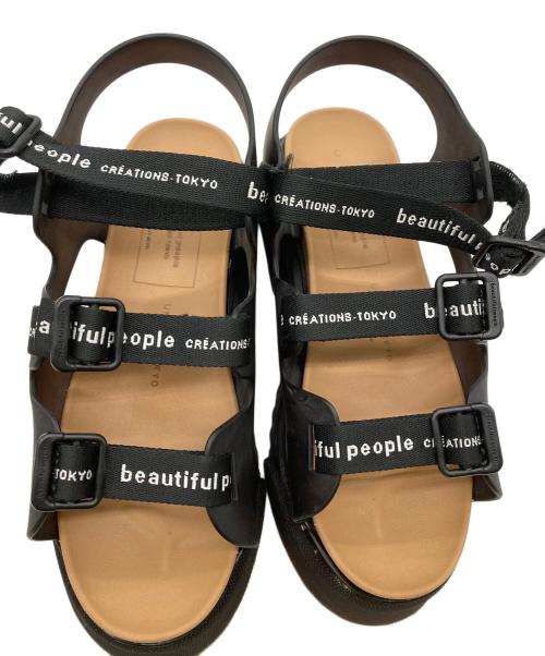 beautiful people（ビューティフルピープル）beautiful people (ビューティフルピープル) UNITED TOKYO (ユナイテッドトーキョー) コラボクリアソールサンダル ブラック サイズ:3の古着・服飾アイテム