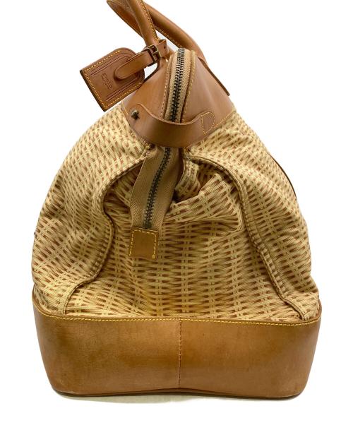 POLO RALPH LAUREN（ポロ・ラルフローレン）POLO RALPH LAUREN (ポロ・ラルフローレン) 転写プリントハンドバッグ ベージュの古着・服飾アイテム