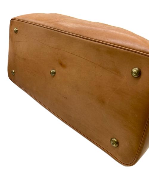 POLO RALPH LAUREN（ポロ・ラルフローレン）POLO RALPH LAUREN (ポロ・ラルフローレン) 転写プリントハンドバッグ ベージュの古着・服飾アイテム