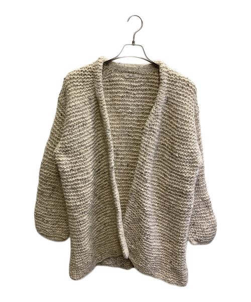 ICHI Antiquites（イチアンティークス）ichi Antiquites (イチアンティークス) アンゴラ混カーディガン ベージュ サイズ:FREEの古着・服飾アイテム