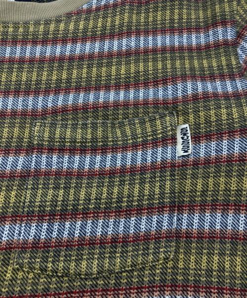 stussy（ステューシー）stussy (ステューシー) ポケットTシャツ イエロー×ホワイト サイズ:Sの古着・服飾アイテム