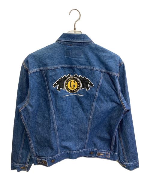 Wrangler（ラングラー）Wrangler (ラングラー) GODZILLA刺繍 DENIM JACKET インディゴ サイズ:Lの古着・服飾アイテム