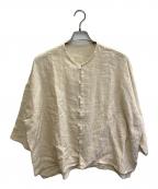 linen yaリネンヤ）の古着「リネンブラウス」｜アイボリー