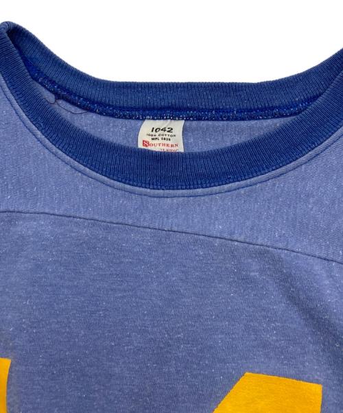 SOUTHERN ATHLETIC（サザーン アスレチック）SOUTHERN ATHLETIC (サザーン アスレチック) ヴィンテージフットボールTシャツ ブルー サイズ:Lの古着・服飾アイテム