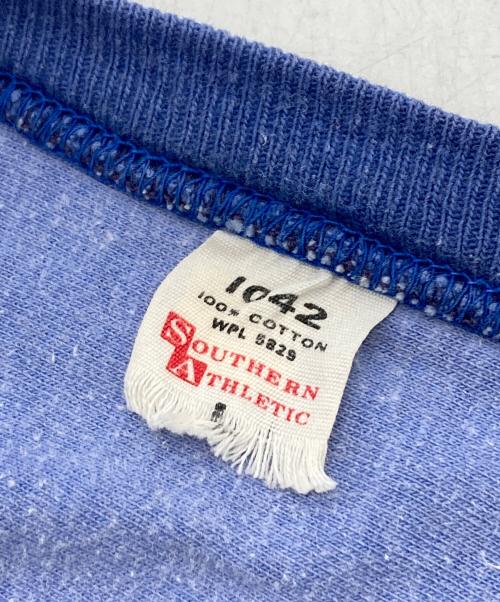 SOUTHERN ATHLETIC（サザーン アスレチック）SOUTHERN ATHLETIC (サザーン アスレチック) ヴィンテージフットボールTシャツ ブルー サイズ:Lの古着・服飾アイテム