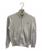 LACOSTEラコステ）の古着「ジップアップニット」｜グレー
