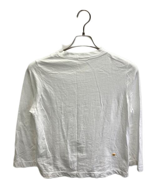 45R（フォーティファイブ・アール）45R (フォーティファイブ・アール) コットンフリルカットソ- ホワイト サイズ:FREEの古着・服飾アイテム