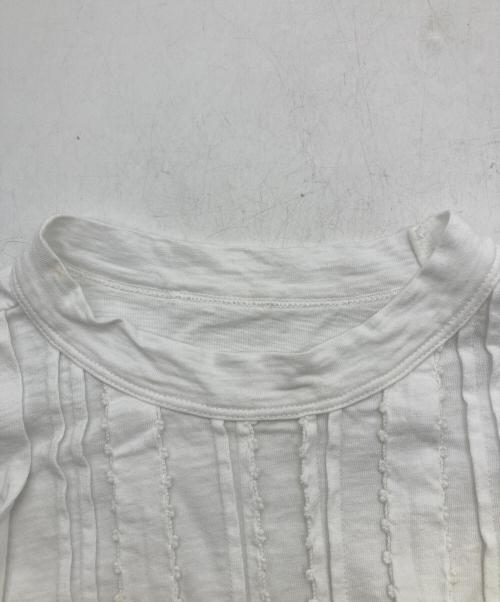 45R（フォーティファイブ・アール）45R (フォーティファイブ・アール) コットンフリルカットソ- ホワイト サイズ:FREEの古着・服飾アイテム
