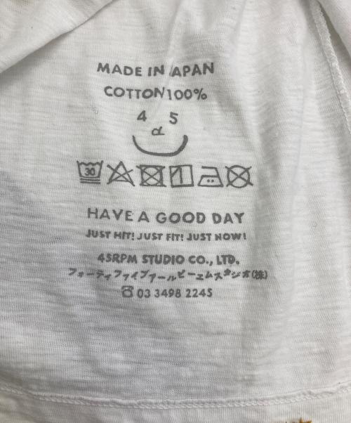 45R（フォーティファイブ・アール）45R (フォーティファイブ・アール) コットンフリルカットソ- ホワイト サイズ:FREEの古着・服飾アイテム