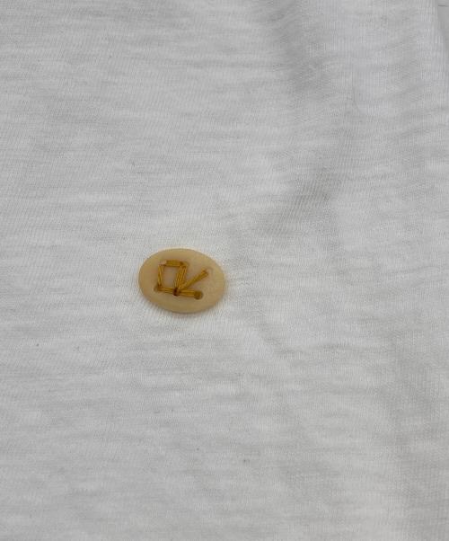 45R（フォーティファイブ・アール）45R (フォーティファイブ・アール) コットンフリルカットソ- ホワイト サイズ:FREEの古着・服飾アイテム