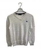 BLACK LABEL CRESTBRIDGEブラックレーベル クレストブリッジ）の古着「V-NECK WOOL CASHMERE KNIT」｜グレー