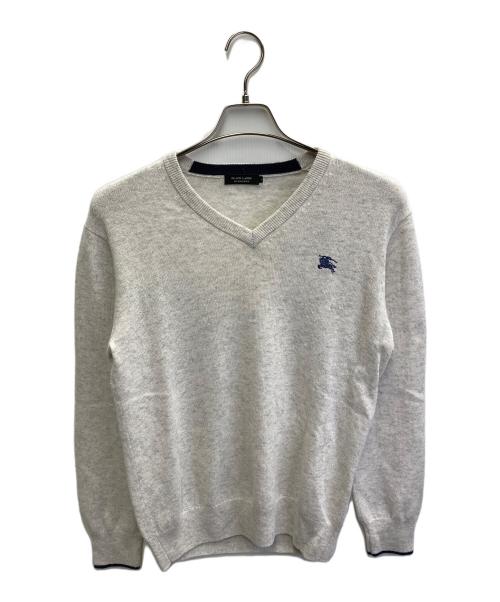 BLACK LABEL CRESTBRIDGE（ブラックレーベル クレストブリッジ）BLACK LABEL CRESTBRIDGE (ブラックレーベル クレストブリッジ) V-NECK WOOL CASHMERE KNIT グレー サイズ:2の古着・服飾アイテム