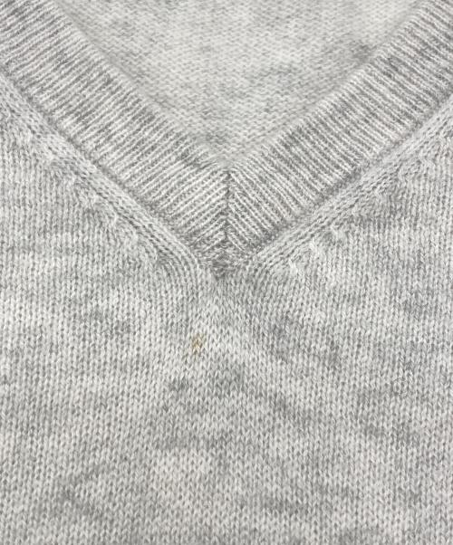 BLACK LABEL CRESTBRIDGE（ブラックレーベル クレストブリッジ）BLACK LABEL CRESTBRIDGE (ブラックレーベル クレストブリッジ) V-NECK WOOL CASHMERE KNIT グレー サイズ:2の古着・服飾アイテム