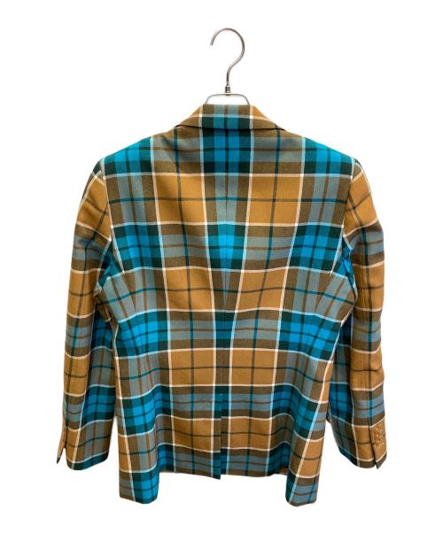 Vivienne Westwood man（ヴィヴィアン ウェストウッド マン）Vivienne Westwood man (ヴィヴィアン ウェストウッド マン) タータンチェック ウエストコート ジャケット ブラウン×ブルー サイズ:46の古着・服飾アイテム