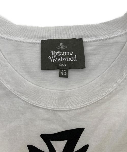 Vivienne Westwood man（ヴィヴィアン ウェストウッド マン）Vivienne Westwood man (ヴィヴィアン ウェストウッド マン) オーブプリントロングスリーブカットソー ホワイト サイズ:46の古着・服飾アイテム