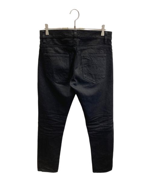 Vivienne Westwood man（ヴィヴィアン ウェストウッド マン）Vivienne Westwood man (ヴィヴィアン ウェストウッド マン) オーブ刺繍スキニーデニムパンツ ブラック サイズ:46の古着・服飾アイテム
