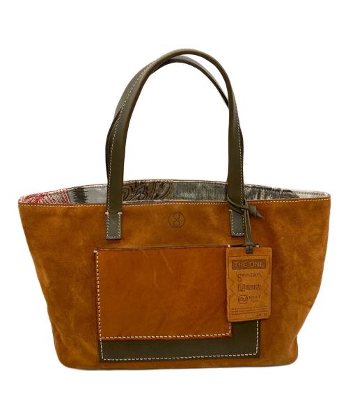 genten（ゲンテン）genten (ゲンテン) REBIRTH PROJECT (リバースプロジェクト) コラボスエードトートバッグ ブラウンの古着・服飾アイテム