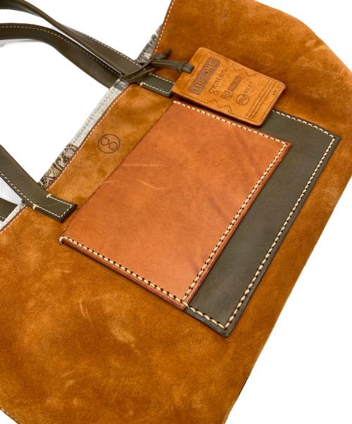 genten（ゲンテン）genten (ゲンテン) REBIRTH PROJECT (リバースプロジェクト) コラボスエードトートバッグ ブラウンの古着・服飾アイテム