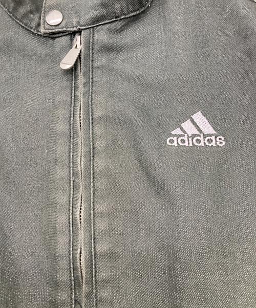 adidas（アディダス）adidas (アディダス) デニムジップブルゾン グレー サイズ:Mの古着・服飾アイテム