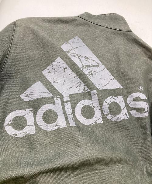 adidas（アディダス）adidas (アディダス) デニムジップブルゾン グレー サイズ:Mの古着・服飾アイテム