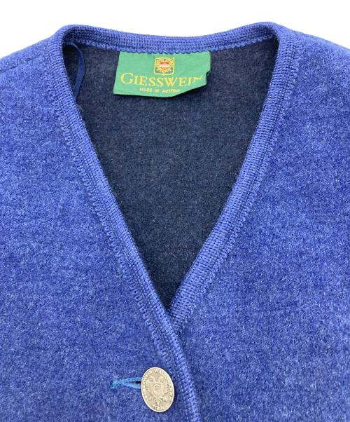 GIESSWEIN（ギースヴァイン）GIESSWEIN (ギースヴァイン) オーストリア製チロリアンベスト ネイビー サイズ:36の古着・服飾アイテム