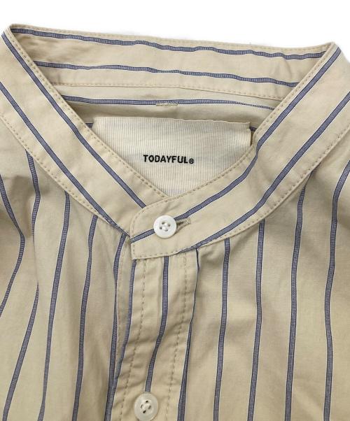 TODAYFUL（トゥデイフル）TODAYFUL (トゥデイフル) Stripe Over Shirts ベージュ サイズ:Ｆの古着・服飾アイテム