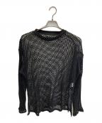 NOT CONVENTIONALノットコンベンショナル）の古着「メッシュカットソー」｜ブラック